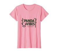 Regalo Panda Vibes Bamboo Forest Zen para Amantes de los Animales Camiseta, Mujer, Rosado, L