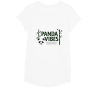 Regalo Panda Vibes Bamboo Forest Zen para Amantes de los Animales Camiseta, Niñas, Blanco, XS
