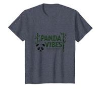 Regalo Panda Vibes Bamboo Forest Zen para Amantes de los Animales Camiseta, Niños, Azul Jaspeado, 2 años