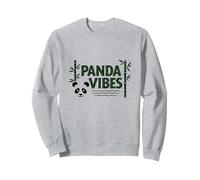 Regalo Panda Vibes Bamboo Forest Zen para Amantes de los Animales Sudadera, Unisex para Adultos, Gris Jaspeado, S
