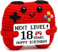 Regalo para 18 cumpleaños hombre mujer, controlador de juego de ganchillo, regalo de cumpleaños, amuleto de la suerte, regalo para amigos, colegas, mujeres, hombres, mamá, abuelo, hermana (18)