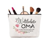 Regalo para abuela - Pequeña bolsa de maquillaje elegante con texto - Regalo de abuela y bolsa de maquillaje para Navidad o cumpleaños, Blanco Abuela