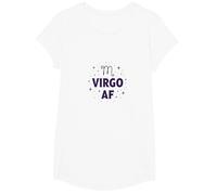 Regalo para Amantes de la astrología Celestial Estrellada del Zodiaco Virgo AF Camiseta, Niñas, Blanco, XS