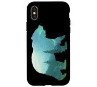 Regalo para amantes de los animales salvajes surrealistas con doble exposición Carcasa para iPhone X/XS