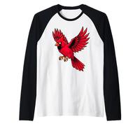 Regalo para Amantes de los pájaros cardenales Rojos para Mujeres, Hombres, niños y niñas Camiseta Manga Raglan