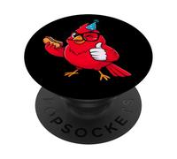 Regalo para Amantes de los pájaros cardenales Rojos para Mujeres, Hombres, niños y niñas PopSockets PopGrip Adhesivo