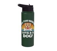 Regalo para amantes de los perros, todo lo que necesitas es amor y un perro lindo Stainless Steel Insulated Water Bottle