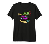 Regalo para animadoras Cheer Cheer Loud Shine Bright Camiseta Premium