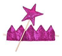 Regalo Para Baby Shower Tocados De Con Purpurina Para Niñas Con Estrella Hada Fiesta Cumpleaños Actuaciones En Escenario Conjunto Diadema Vestido Fiesta Cumpleaños