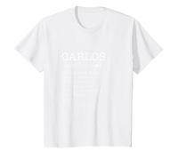 Regalo para Carlos con Nombre Divertido Significado Hombres Camiseta, Niños, Blanco, 2 años