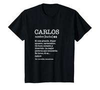 Regalo para Carlos con Nombre Divertido Significado Hombres Camiseta, Niños, Negro, 2 años