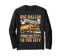 Regalo para Conductor de camión lechero de Big Ballin Dairy Haulin City Manga Larga