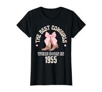 Regalo para cumpleañera Western con Las Mejores Vaqueras Nacidas en 1955 Camiseta gráfica económica, Mujer, Negro, L
