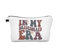 Regalo para dama de honor, despedida de soltera, regalos de boda para mejores amigas, bolsa de maquillaje, bolsa de cosméticos para mujeres, In My Bridesmaid Era