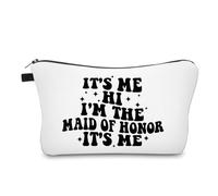 Regalo para dama de honor, despedida de soltera, regalos de boda para mejores amigas, bolsa de maquillaje, bolsa de cosméticos para mujeres, It's Me I'm the Maid of Honor It's Me