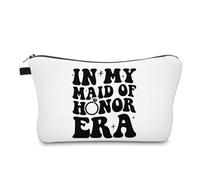 Regalo para dama de honor, despedida de soltera, regalos de boda para mejores amigas, bolsa de maquillaje, bolsa de cosméticos para mujeres, In My Maid of Honor Era