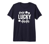 Regalo para el Día de San Patricio de One Lucky Dada, Color Verde Oscuro Camiseta Premium