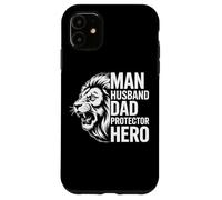 Regalo para el día del padre con cabeza de león con corazón Carcasa para iPhone 11