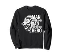 Regalo para el día del padre con cabeza de león con corazón Sudadera
