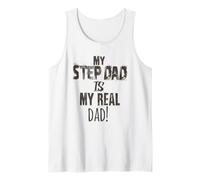 Regalo para el Día del Padre My Step-Dad is My Real Dad Camiseta sin Mangas