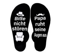 Regalo para el Día del Padre Personalizado, Calcetines para el Día del Padre, Regalo para Hombres, Divertidos Calcetines Papá, con Mensaje en alemán "Bitte Nicht Stören Papa Ruht Seine