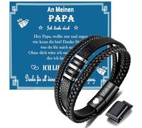 Regalo para el día del padre, regalo para papá, regalo para papá, grabado "Ich liebe dich", pulsera de piel, regalo para papá, 21cm, Cuero