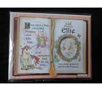 Regalo para Ellie princesa unicornio pantalla plana con especial Verso y elección de marco de fotos plateado Silver Frame