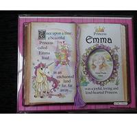 Regalo para Emma princesa unicornio pantalla plana con especial Verso y elección de marco de fotos plateado Silver Frame