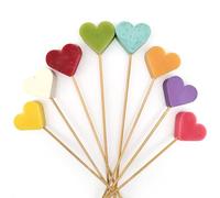 Regalo para eventos - Piruleta de jabón aromático en forma de corazón - Pack ahorro 100 uds - Detalles para invitados - Comunión - cumpleaños, baby shower - bautizos - Aromas variados