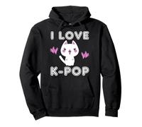 Regalo para fanáticos del K-Pop I Love K-Pop Music para niñas, Mujeres, mamá, Amante de los Gatos Sudadera con Capucha