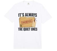 Regalo para fanáticos del Verdadero Crimen It's Always The Quiet Ones Comfort Colors Adult Heavyweight T-Shirt