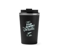 Regalo para Fin de Curso | Vaso térmico de acero inoxidable 304 de doble pared | Con mensaje Ser Profe es dejar huella | Dia del Profesor| Capacidad 450 ml | Tapa con rosca antifugas