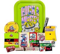 Regalo para fumadores Bandeja para liar oficial RICK AND MORTY, Accesorios Monkey King: Ceniceros, Papel de fumar King Size, Filtros, Rollos, Pegatinas y Cartones