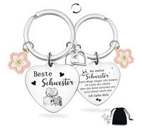 Regalo para hermanas, llavero regalo de hermana, mejor hermana, regalo de cumpleaños, regalos de Navidad para hermana, mejor amiga, regalos de cumpleaños o Navidad