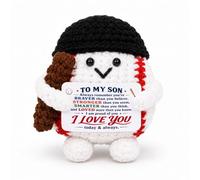 Regalo para hijo de mamá y papá, muñeca de punto motivacional para adolescentes y niños, regalos inspiradores de boda para hombres, hecho a mano, felpa de ganchillo para niños, aniversario, cumpleaños