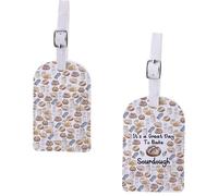 Regalo para hornear, panaderos, viajes de negocios, accesorios de equipaje, pan de masa madre, amante de la masa madre, panadero, pan, regalo para amantes de la repostería (etiqueta de masa fermentada