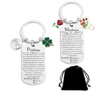 Regalo para Madrina y Padrino Llavero Quiere Ser Mi Madrina y Padrino Llavero Quieres Gracias por Ser una Pieza Tan Importante Anuncio Embarazo Comunión idea Regalo Navidad Padrino y Madrina (4)