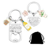 Regalo para Madrina y Padrino Llavero Quiere Ser Mi Madrina y Padrino Llavero Quieres Gracias por Ser una Pieza Tan Importante Anuncio Embarazo Comunión idea Regalo Navidad Padrino y Madrina (1)