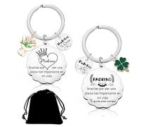 Regalo para Madrina y Padrino Llavero Quiere Ser Mi Madrina y Padrino Llavero Quieres Gracias por Ser una Pieza Tan Importante Anuncio Embarazo Comunión idea Regalo Navidad Padrino y Madrina (2)