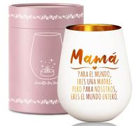 Regalo para Mamá - Eres el Mundo Entero Velas de Té Portavelas Cristal