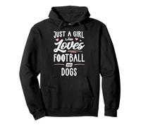 Regalo para Mujer de Just A Girl Who Loves Football and Dogs Sudadera con Capucha