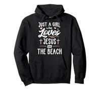 Regalo para Mujer de Just A Girl Who Loves Jesus and The Beach Sudadera con Capucha