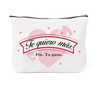Regalo para Novia - Bolsa Maquillaje para Pareja - Neceser Pequeño de Cosméticos, Estuche Maquillaje, Regalo Aniversario y San Valentin Mujer Te Quiero Más