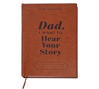 Regalo para papá: I Want to Hear Your Story, diario de cuero de tapa dura, recuerdo sentimental para el día del padre, cumpleaños, Navidad. Libro de cuentos de vida con más de 250 preguntas rápidas