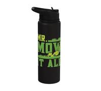 Regalo para papá que corta el césped, «Mr Mow it All» Stainless Steel Insulated Water Bottle