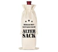 Regalo para papá, regalo de cumpleaños para papá, saco con interruptor de felicitación, regalo para papá para el día del padre (14 x 34 cm, bolsa de vino de 750 ml, bolsa de regalo, embalaje de vino)