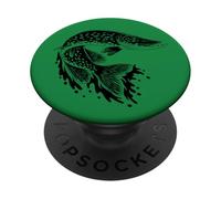 Regalo para Pescadores, Camiseta de Pescado para Hombre, Lucio, Gran Lucio PopSockets PopGrip Adhesivo