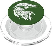 Regalo para Pescadores, Camiseta de Pescado para Hombre, Lucio, Gran Lucio PopSockets PopGrip para MagSafe