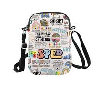 Regalo para profesores de educación especial, incluye bolsa de maquillaje con cremallera Sped Squad, Sped Cr Eu, Bolsa de cosméticos con impresión