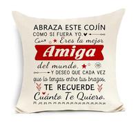 Regalo para un Amigo o Amiga Hija, Hijo Abraza Este cojín como si Fuera yo Decoración para el hogar Funda de cojín para un Amigo o Amiga Regalo de cumpleaños Navidad o graduación